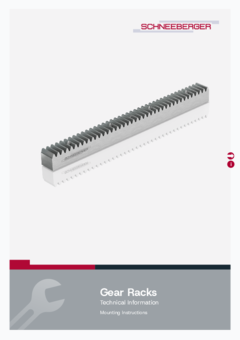 Gear racks Mounting instruction Gear racks Mounting instruction