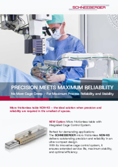 Type NDN-KS micro frictionless table Type NDN-KS micro frictionless table